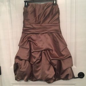 Mocha knee length bridesmaid dress size 10